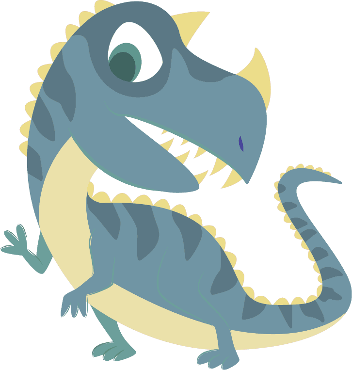 Ali the Allosaurus character art