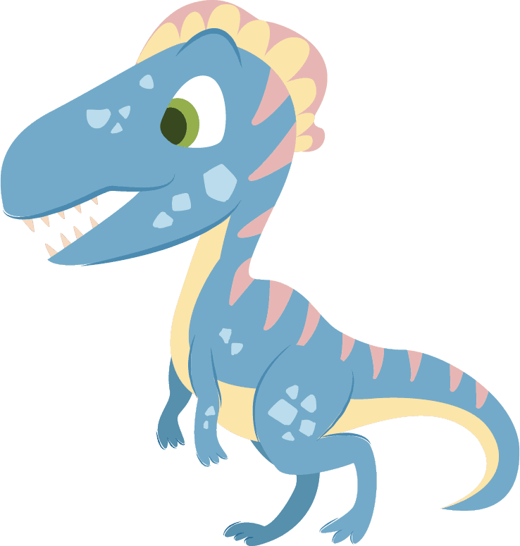 Dana the Dilophosaurus character art