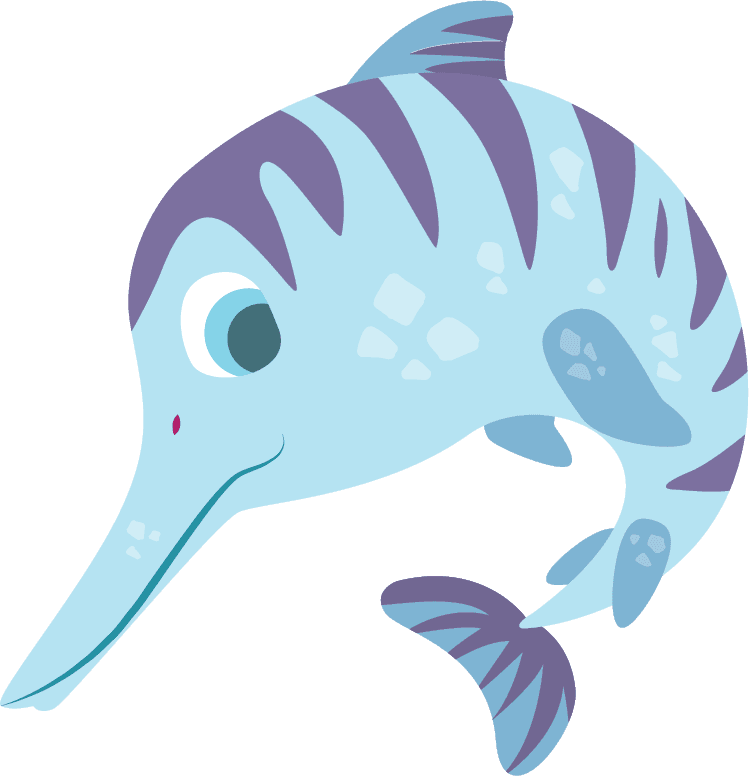 Oakley the Ophthalmosaurus character art